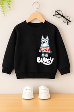 Bluey black kids sweatshirt