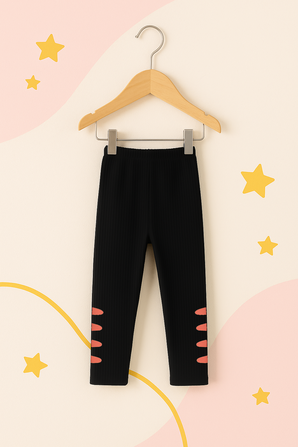 Mako style black kids winter girls tights