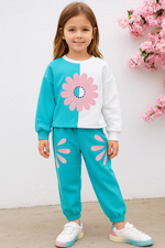 Daisy Flowers girls winter sweatshirt & trouser