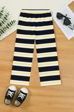 Stripe splash summer girls trouser