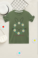 Happy place girl kids summer t-shirt