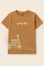 Playing all the time kids summer t-shirt