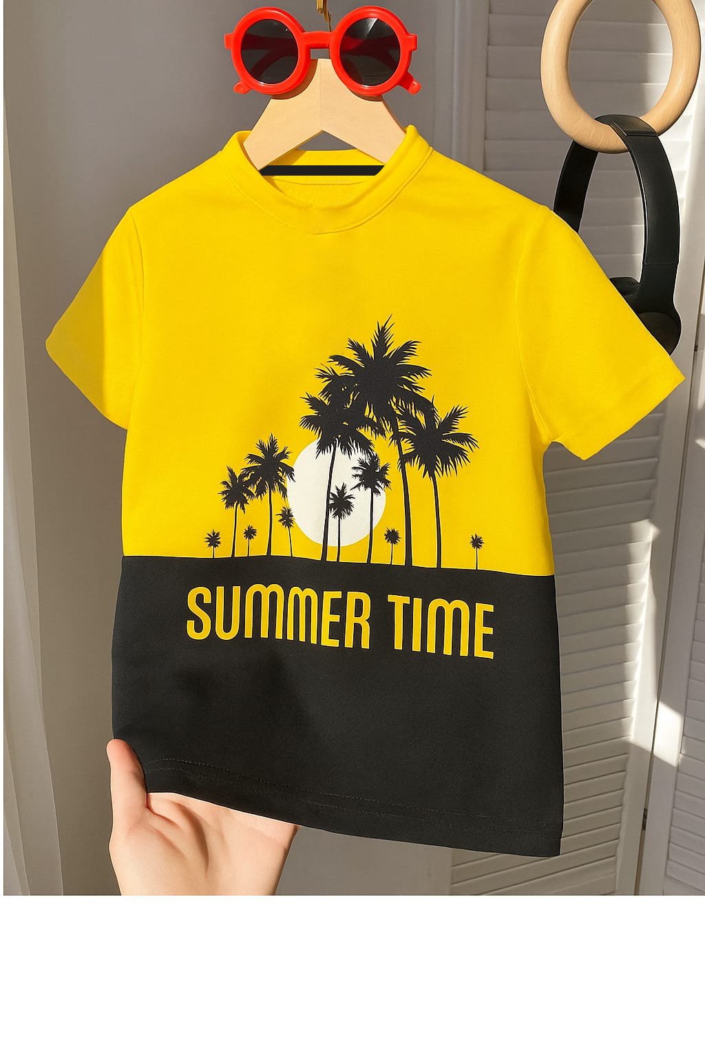 Sunset vibes kids summer t-shirt