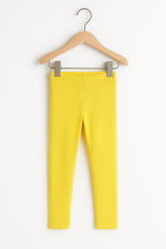 Yellow kids winter girls tights