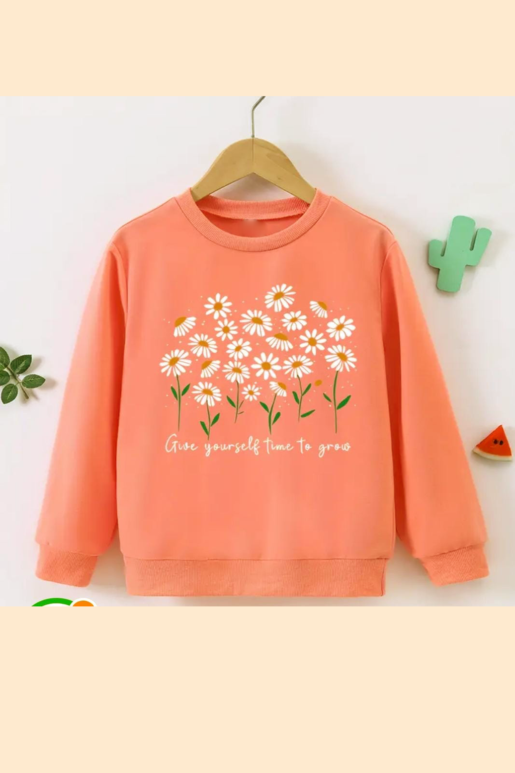 Give yourself time to grow kids sweatshirt