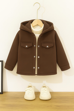 Maple Brown Kids Hood Jacket