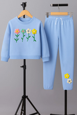 Bloom Flowers girls winter sweatshirt & trouser
