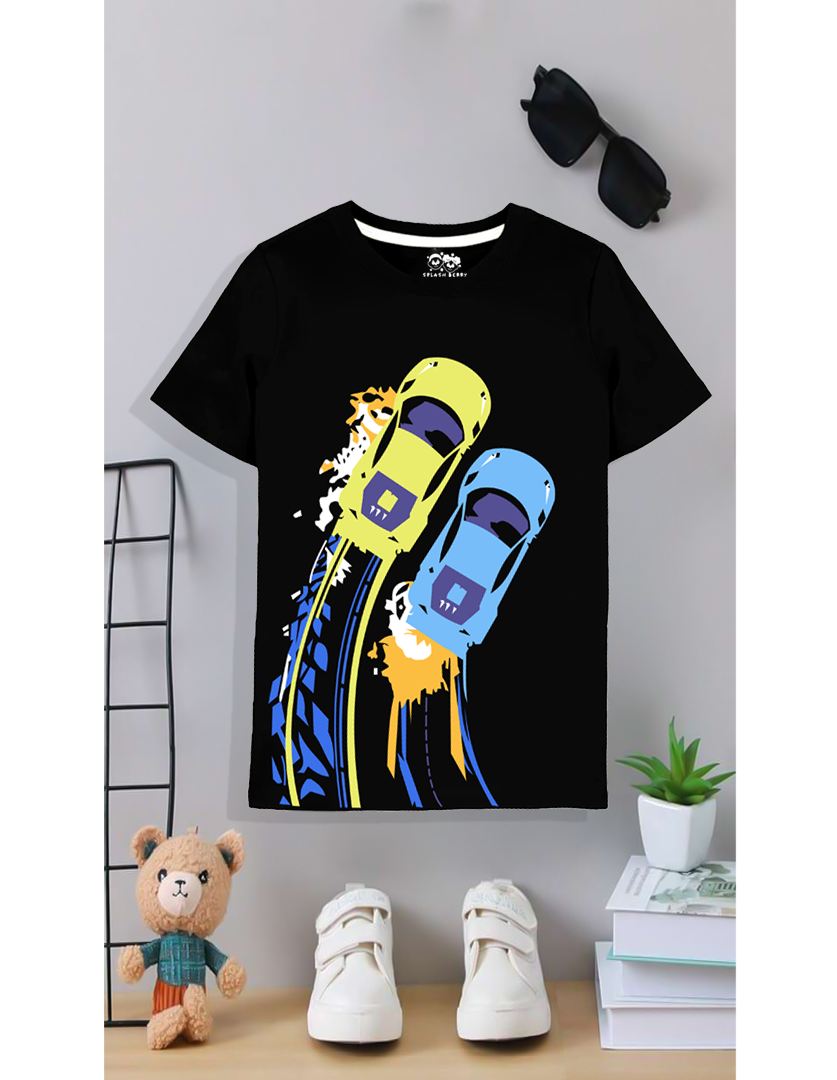 Racing cars kids summer T-shirt