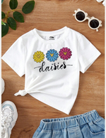 Daisies girlish summer T-shirt