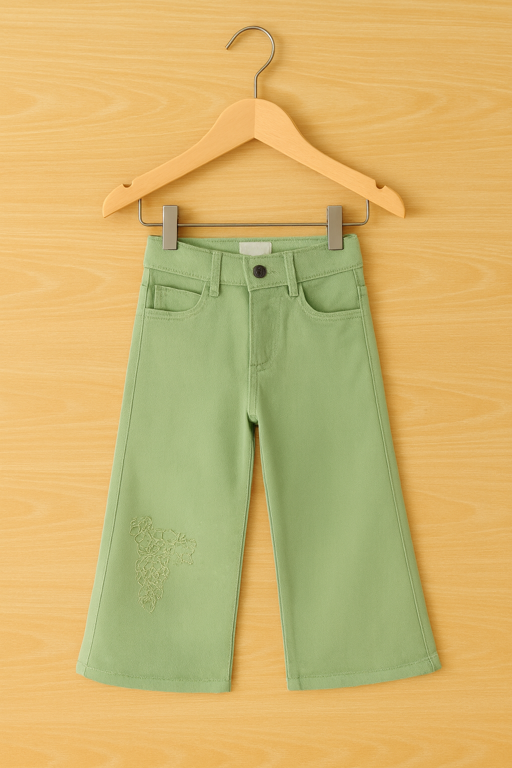 Green Meadow embroidered Pants