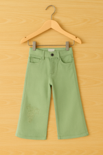 Green Meadow embroidered Pants
