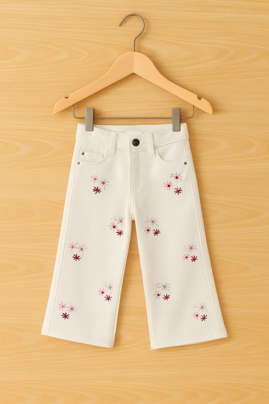 Starry Bloom White Pant