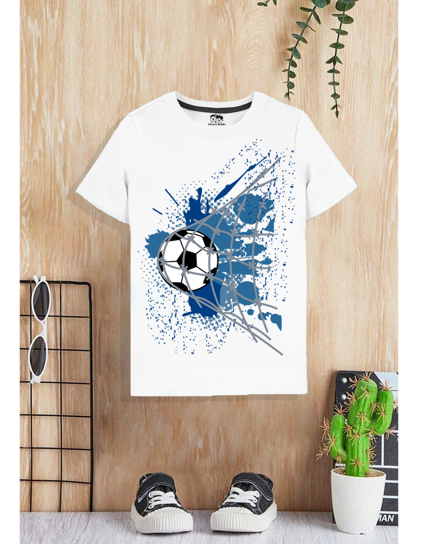 White football kids summer T-shirt