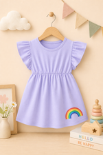 Modern Rainbow frock girls summer top