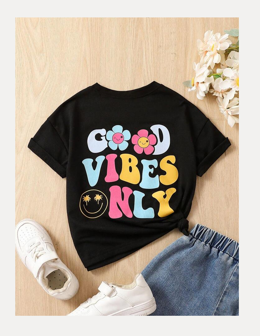 Good vibes kids summer T-shirt