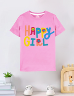 Happy girl kids summer T-shirt