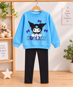 Kuromi girl sweatshirt and Black winter tight