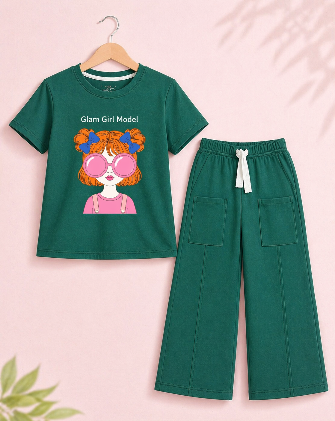 Glam Girl Model Summer T-shirt and Trouser