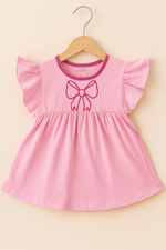 Pretty bow frock girls summer frock