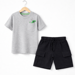 Dino Kids Summer T-shirt & cargo pocket short