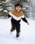 Urban stripe kids hood & trouser