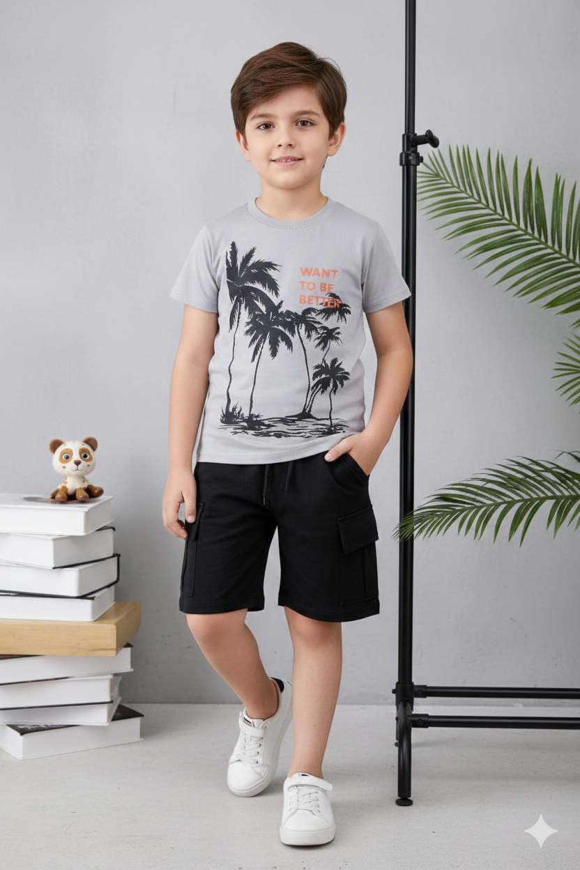 Want to be better kids summer t-shirt & Short