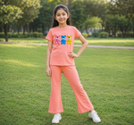 Peach Bear Princess Summer T-shirt and Trouser