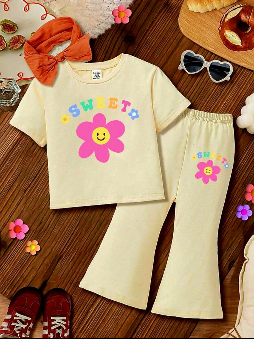 Sweet girls summer tshirt & trouser