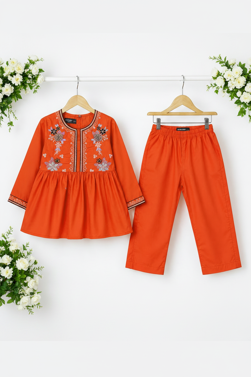 Noor-e-Gulnaar Embroidered Frok With trouser
