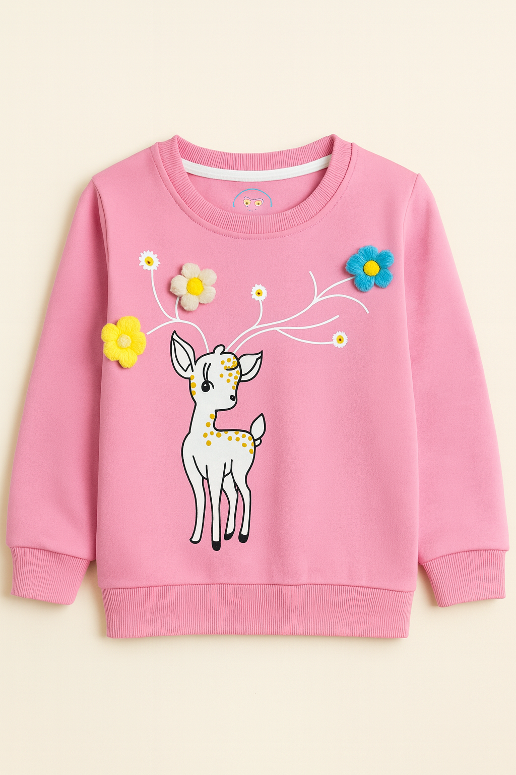 Enjoy deer with flowerkids winter sweatshirt