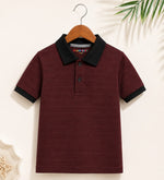 Elegant Maroon Half-Sleeve Polo