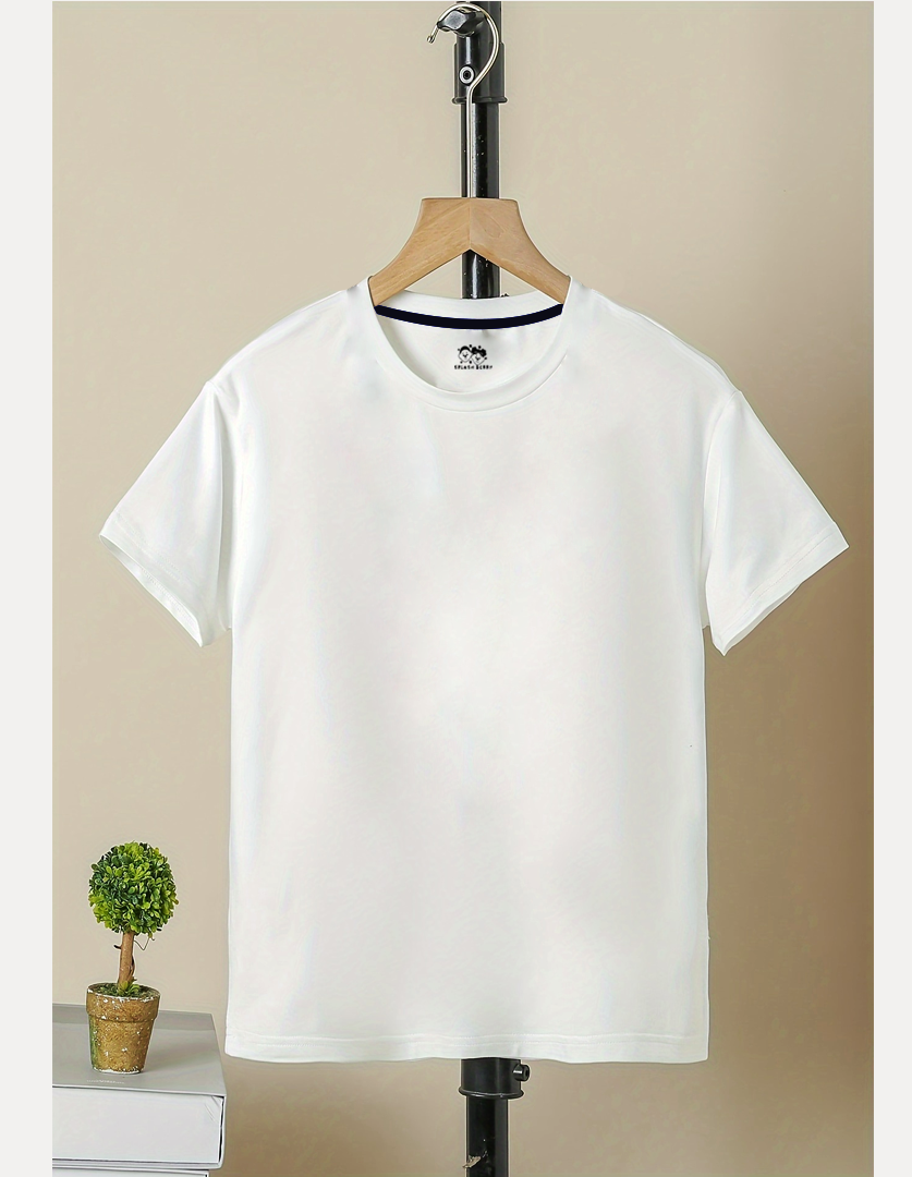 Basic white kids summer T-shirt