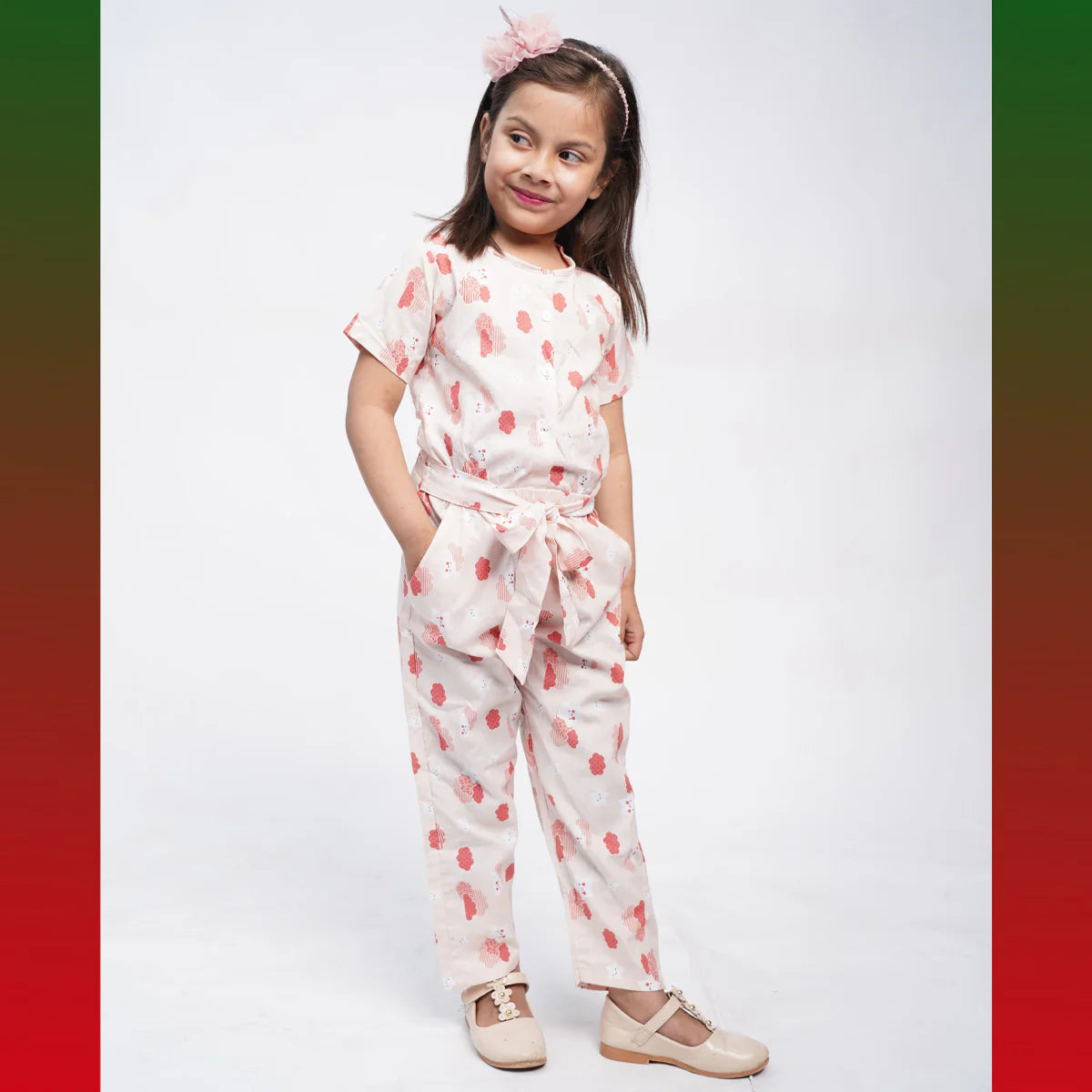Happy Hues Girls Jumpsuit
