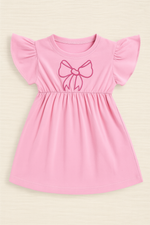 Pretty bow frock girls summer frock