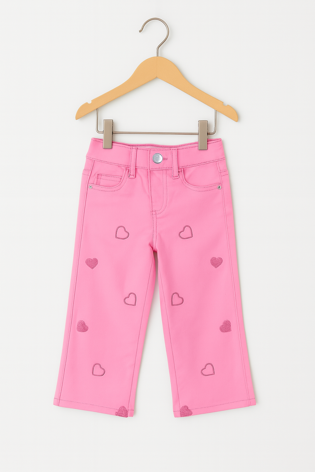 Pink kids girls hearts pant