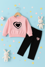 Heart Girls Sweat Shirt & Tight