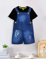 Denim kids Strapster with Black T-shirt