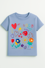 Smiley Day Flower girl kids summer t-shirt