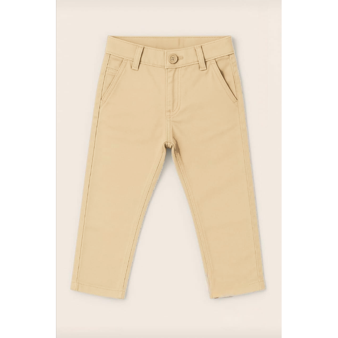 Beige color kids Strechable cotton pant