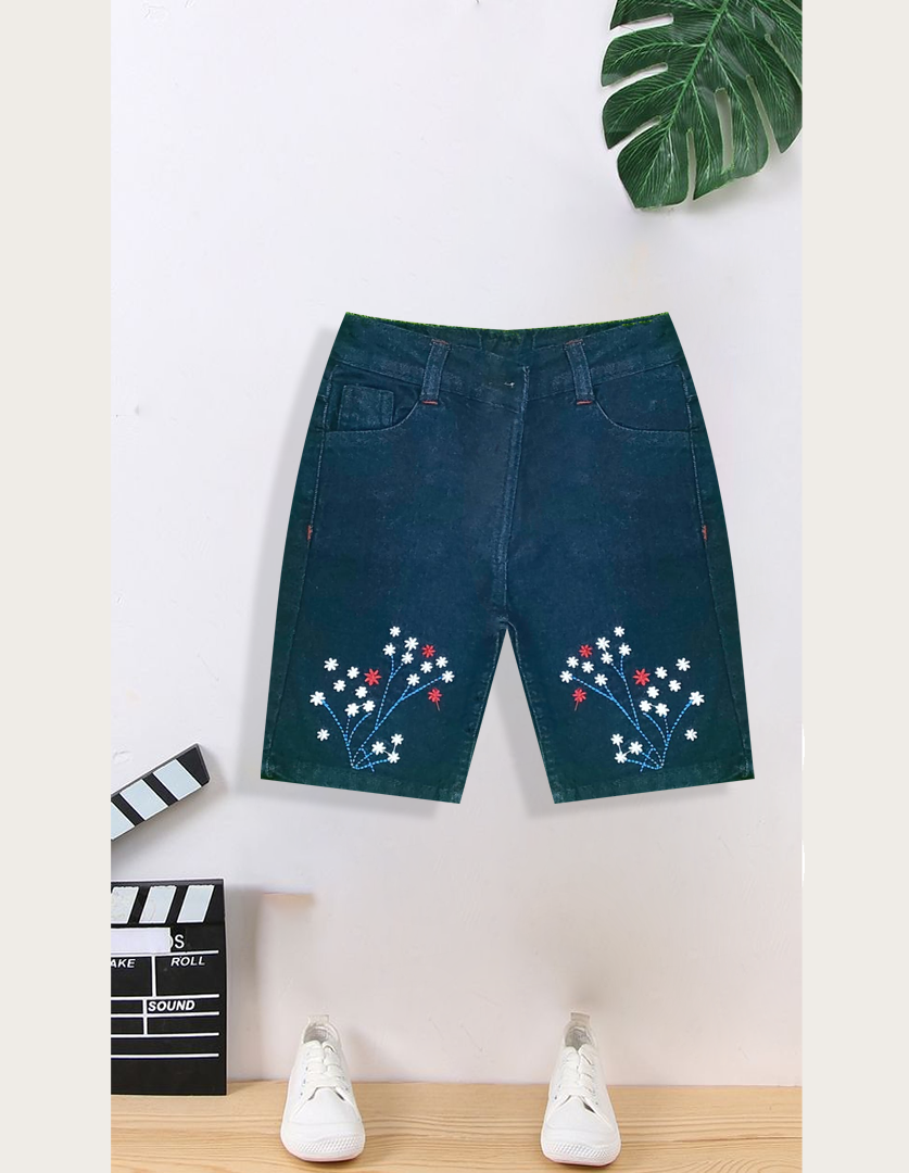 Flower kids danim shorts