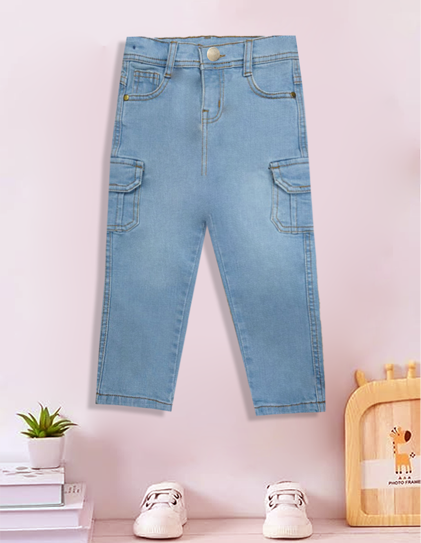 Iceblue 6 pockets boys denim jeans