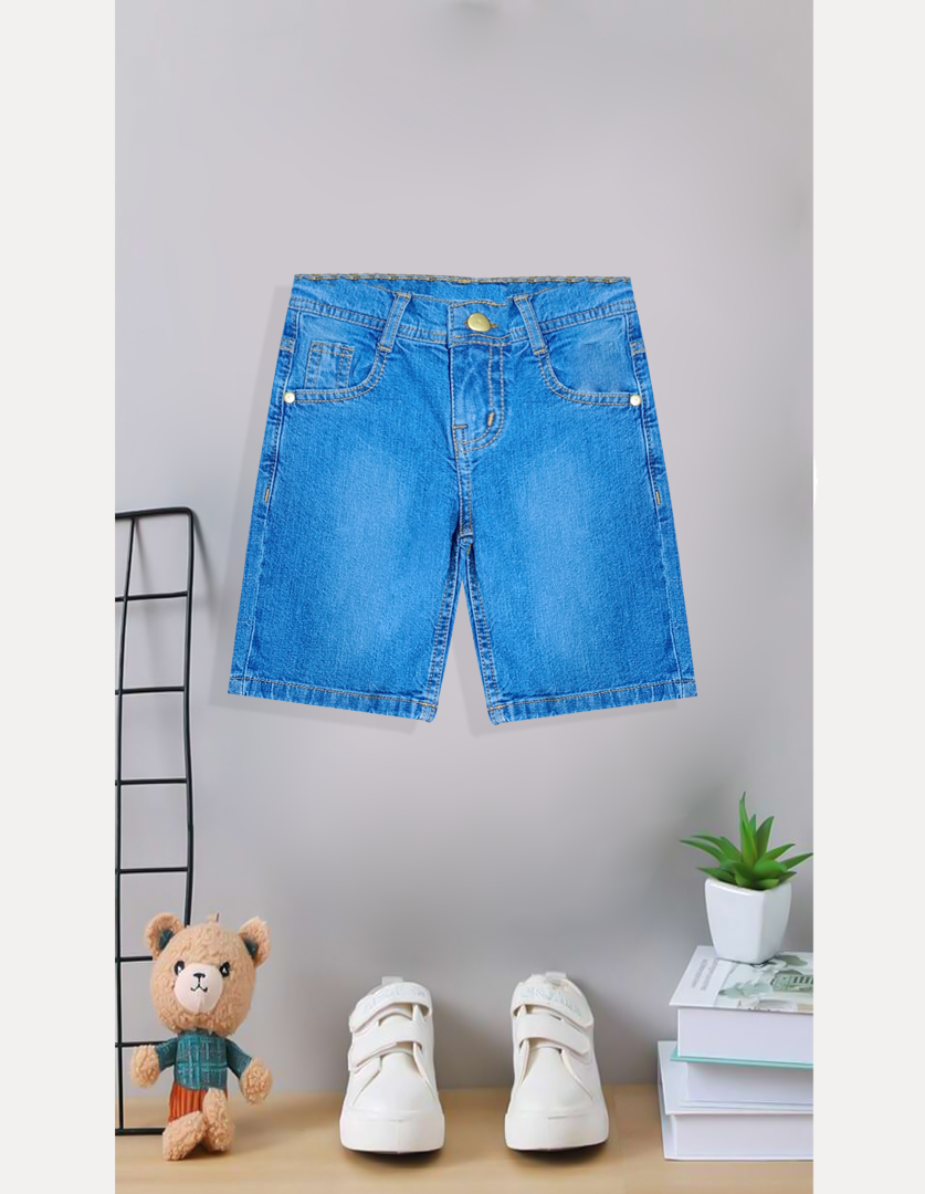 Light Blue denim jeans kids summer shorts