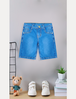 Light Blue denim jeans kids summer shorts
