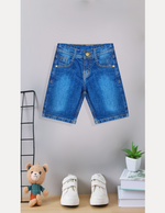 Mid Blue denim jeans kids summer shorts