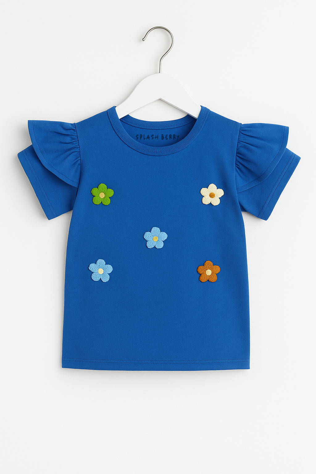 Royal flowers girl kids summer t-shirt