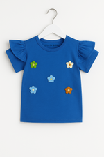 Royal flowers girl kids summer t-shirt