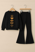 Mini Hearts kids girls Sweatshirt & flapper
