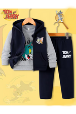 Tom & jerry sweatshirt hood & trouser set