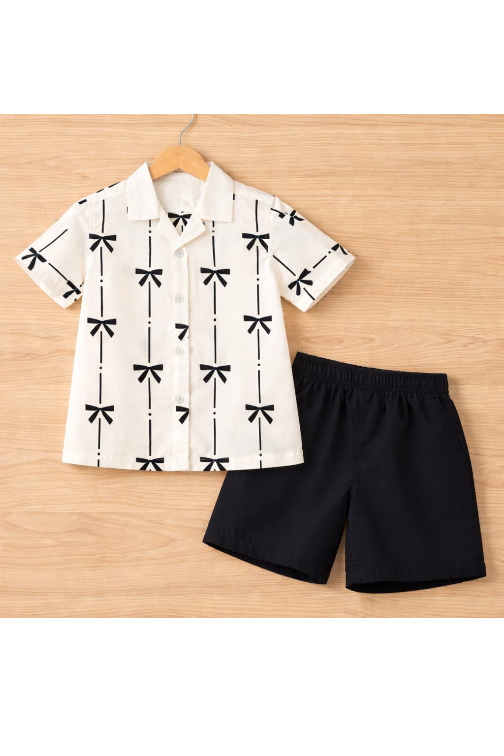 Bow printed girls Kids Summer casual shirt & short