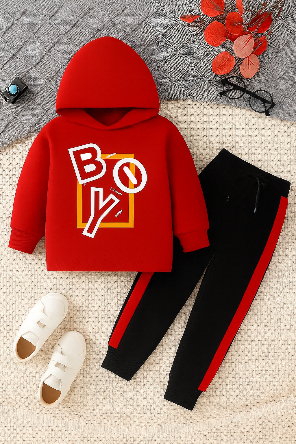 Boy winter hood and trouser